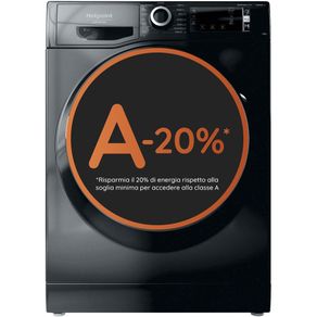 Lavatrice a libera installazione a carica frontale Hotpoint Ariston: 10,0 kg, - NBT 108 BLACK IT 869991681710